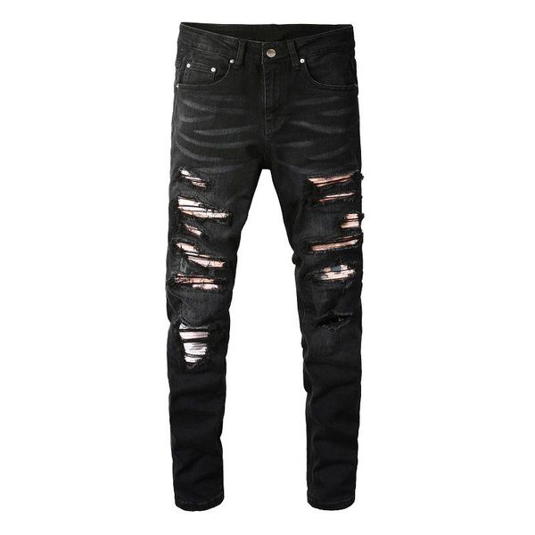 men's jeans men cracked pleated patch biker streetwear patchwork holes ripped distressed stretch denim pants skinny trousersmen's, Blue
men's jeans men cracked pleated patch biker streetwear patchwork holes ripped distressed stretch denim pants skinny trousersmen's, Blue