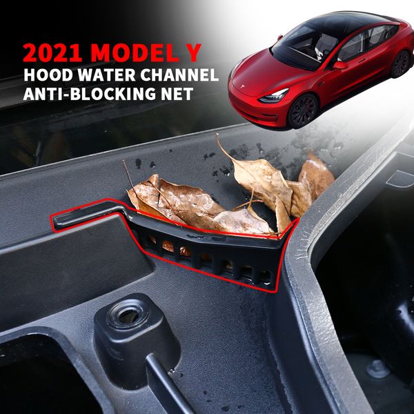 for tesla model y 2021 car front trunk engine water guide groove channel anti blocking net clogging filter auto accessories
for tesla model y 2021 car front trunk engine water guide groove channel anti blocking net clogging filter auto accessories