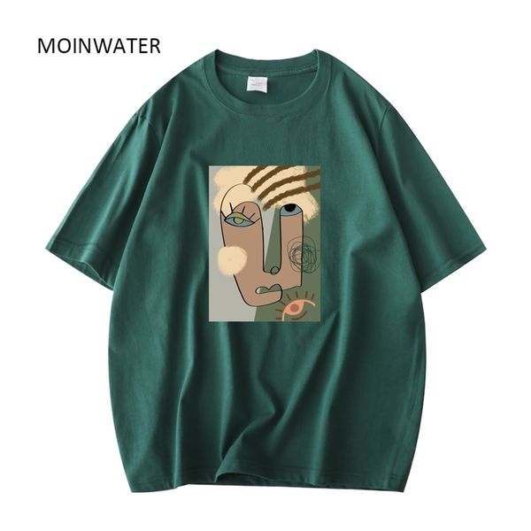 moinwater women abstract pattern tshirts lady cotton green summer tees lady khaki short sleeve streetwear mt21027 220427, White
moinwater women abstract pattern tshirts lady cotton green summer tees lady khaki short sleeve streetwear mt21027 220427, White