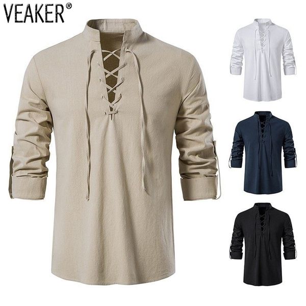 mens casual linen v neck t shirts male solid color long sleeves bandage cotton linen tshirt s2xl 220813, White;black
mens casual linen v neck t shirts male solid color long sleeves bandage cotton linen tshirt s2xl 220813, White;black