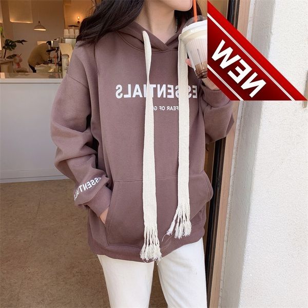 autumn winter street chaojiarong thickened hoodie letter printed khaki wide hat rope sweater casual loose long sleeve top, Black
autumn winter street chaojiarong thickened hoodie letter printed khaki wide hat rope sweater casual loose long sleeve top, Black