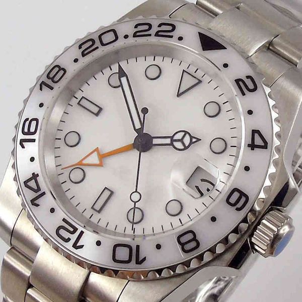 design luxury men gmt automatic machinery watch 40mm ceramic bezel oyster strap sapphire cyclops clock, Slivery;brown
design luxury men gmt automatic machinery watch 40mm ceramic bezel oyster strap sapphire cyclops clock, Slivery;brown