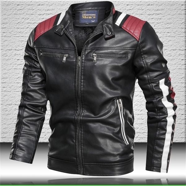 men's leather jackets stand collar jacket leather men patchwork motorcycle winter coat mens biker jacket 201126, Black;brown
men's leather jackets stand collar jacket leather men patchwork motorcycle winter coat mens biker jacket 201126, Black;brown