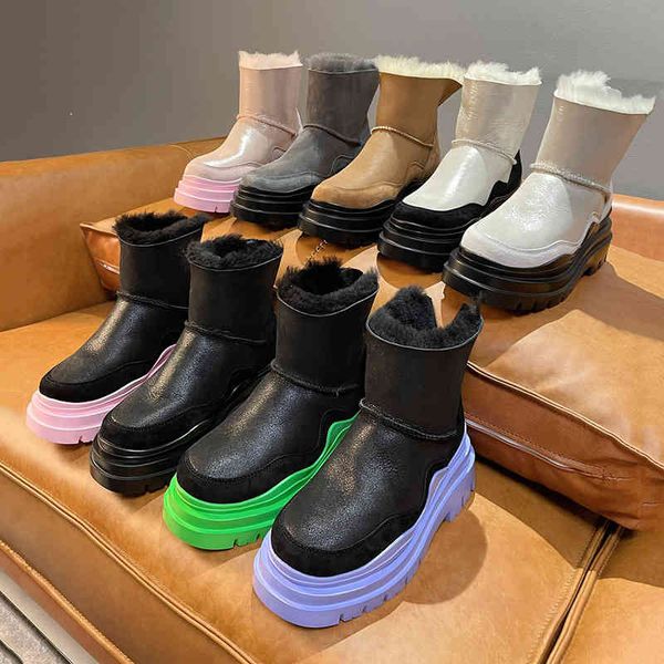 boots sheepskin wool integrated snow boots winter leisure short color thick soled sports warm women's bgjn, Black
boots sheepskin wool integrated snow boots winter leisure short color thick soled sports warm women's bgjn, Black