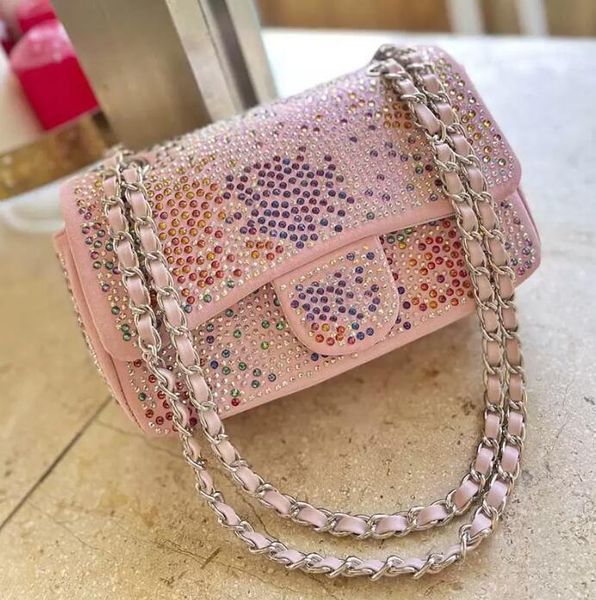 sw glitter multicolor strass designer bag pink calfskin diamonds crossbody bags silver-tone metal chain hardware shimmer rhinestone handbag
sw glitter multicolor strass designer bag pink calfskin diamonds crossbody bags silver-tone metal chain hardware shimmer rhinestone handbag