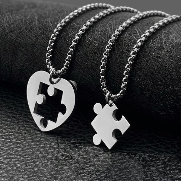 silver puzzle stitching pendant necklace fashion trend stainless steel couple girlfriend jewelry friendship gift for men women
silver puzzle stitching pendant necklace fashion trend stainless steel couple girlfriend jewelry friendship gift for men women