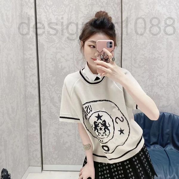 women's sweaters designer letter pattern jacquard wool short sleeve sweater women's 2022 summer new casual round neck versatile 1v, White;black
women's sweaters designer letter pattern jacquard wool short sleeve sweater women's 2022 summer new casual round neck versatile 1v, White;black