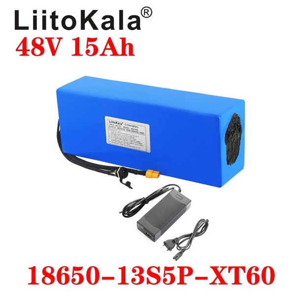Image of LiitoKala E-bike battery 48v 15ah 18650 li-ion battery pack bike conversion kit 1000w XT60 plug