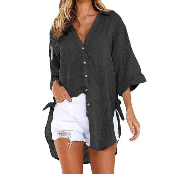 women's polos women loose button shirt long fashion dress cotton ladies casual t-shirt solid color blouse hautwomen's, White
women's polos women loose button shirt long fashion dress cotton ladies casual t-shirt solid color blouse hautwomen's, White