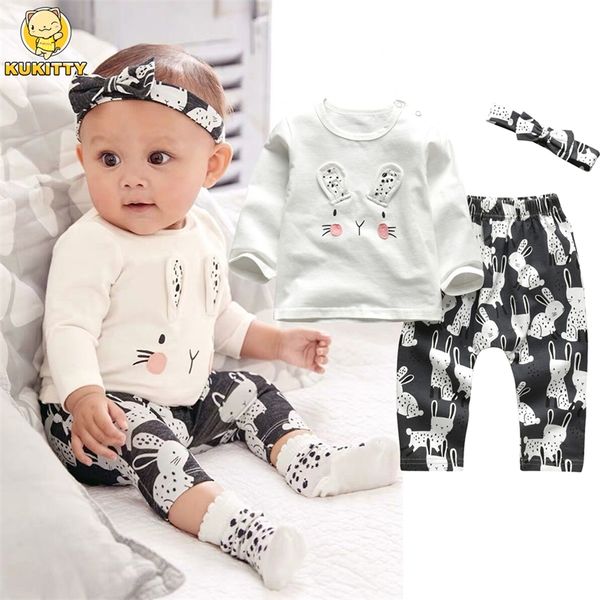3pcs born baby girl clothes set cartoon rabbit pattern long sleeve t-shirt+casual pants+headband infant clothing outfits 220509, White
3pcs born baby girl clothes set cartoon rabbit pattern long sleeve t-shirt+casual pants+headband infant clothing outfits 220509, White