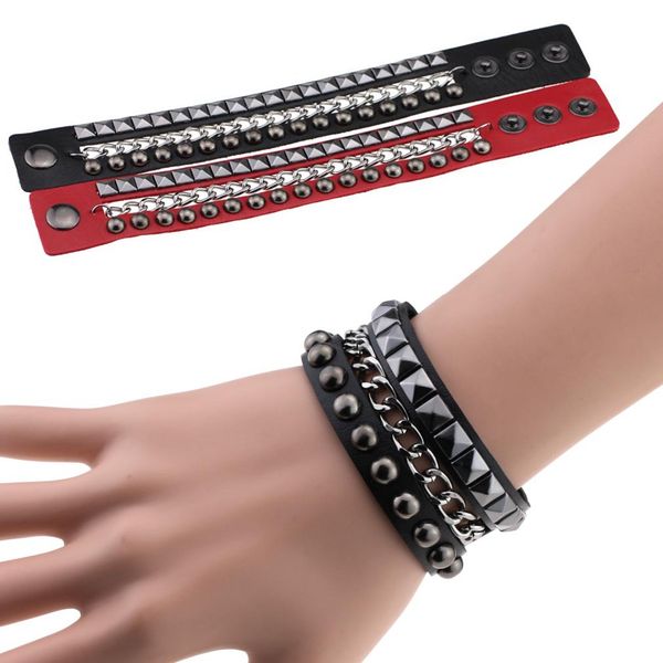 multilayers rock spikes rivet bracelets gothic punk wide cuff leather bracelet bangle fashion men bracelets, Golden;silver
multilayers rock spikes rivet bracelets gothic punk wide cuff leather bracelet bangle fashion men bracelets, Golden;silver