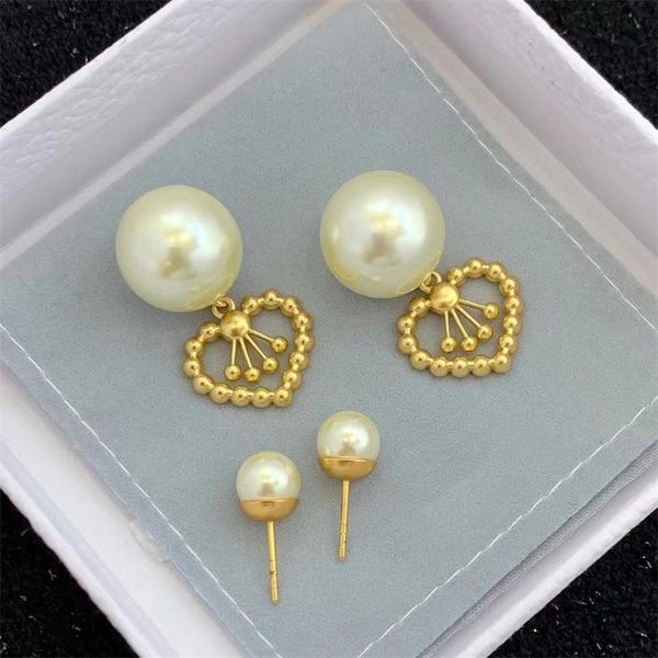 love fan-shaped color diamond size pearl earrings women's high sense heart-shaped earrings, Golden
love fan-shaped color diamond size pearl earrings women's high sense heart-shaped earrings, Golden