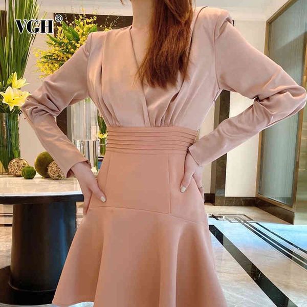 elegant pink spring dress female v neck long sleeve high waist ruched mini dresses for women clothing fashion 210507, Black;gray
elegant pink spring dress female v neck long sleeve high waist ruched mini dresses for women clothing fashion 210507, Black;gray