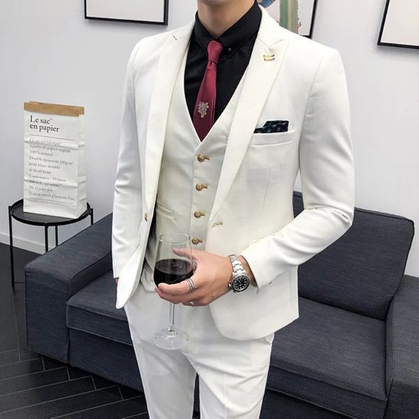 mens wedding tuxedos suits slim fit pink white blazer vest pants 3 piece set for man formal business casual costume party dress clothing, Black;gray
mens wedding tuxedos suits slim fit pink white blazer vest pants 3 piece set for man formal business casual costume party dress clothing, Black;gray