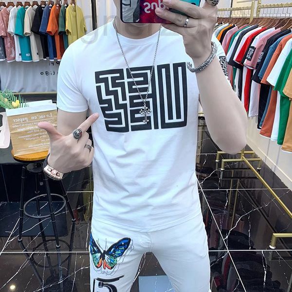 men's t-shirts designer european printed short sleeve t-shirt men's fashion ins versatile 2022 summer new slim fit half t-shirt wp, White;black
men's t-shirts designer european printed short sleeve t-shirt men's fashion ins versatile 2022 summer new slim fit half t-shirt wp, White;black