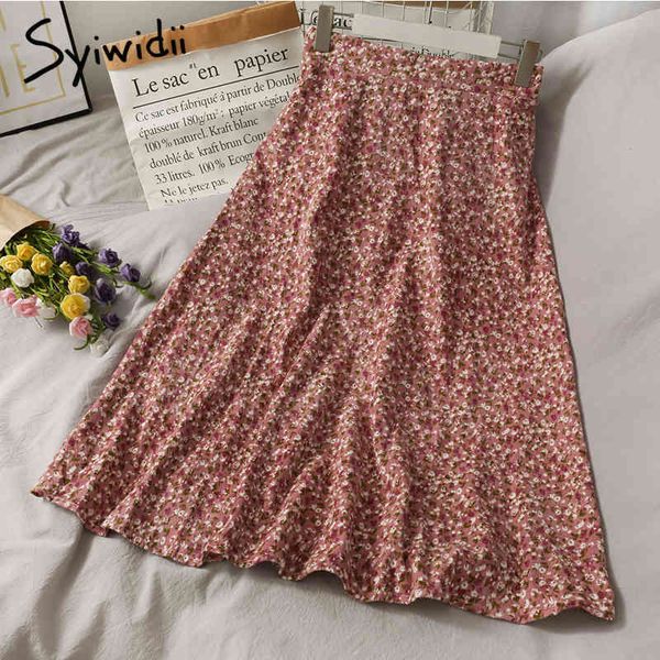 vintage floral print elastic high waist skirt women midcalf back casual aline spring korean fashion skirts 210415, Black
vintage floral print elastic high waist skirt women midcalf back casual aline spring korean fashion skirts 210415, Black