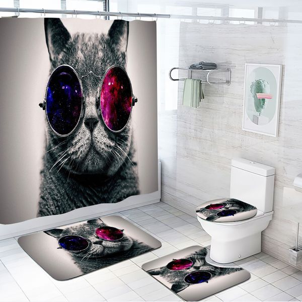 cute cat with changeable posture 90g shower curtain lamb cashmere non slip floor mat toilet cover mat bathroom four piece set-3
cute cat with changeable posture 90g shower curtain lamb cashmere non slip floor mat toilet cover mat bathroom four piece set-3