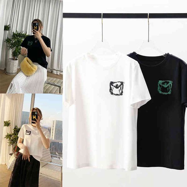 women's t-shirt p175265bj xinjiang long staple cotton bead pocket decorative t-shirt, White
women's t-shirt p175265bj xinjiang long staple cotton bead pocket decorative t-shirt, White