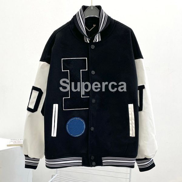 coat flocking leather sleeves baseball uniform luxury jacket single breasted warm jackets couples women men varsity coats men's designe, Black;brown
coat flocking leather sleeves baseball uniform luxury jacket single breasted warm jackets couples women men varsity coats men's designe, Black;brown