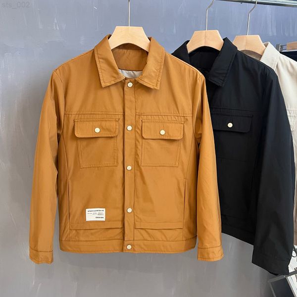 2022 fall new men's oversize jacket korean style fashion lapel jacket multi-pocket casual thin coat male black beige yellow t220716, Black;brown
2022 fall new men's oversize jacket korean style fashion lapel jacket multi-pocket casual thin coat male black beige yellow t220716, Black;brown