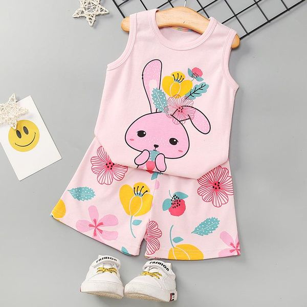 summer cotton baby girls clothes set sleeveless flower rabbit cartoon outfits floral bunny kids clothing sets for 8, White
summer cotton baby girls clothes set sleeveless flower rabbit cartoon outfits floral bunny kids clothing sets for 8, White