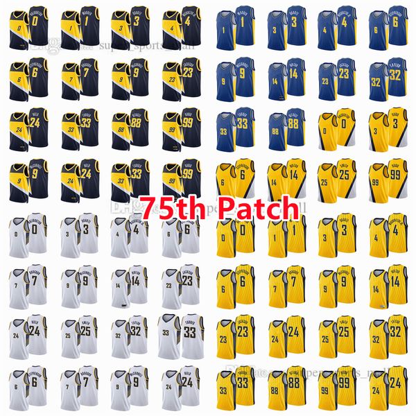 printed 75th patch city basketball jerseys brogdon hield mcconnell warren turner rubio smith haliburton duarte bitadze jackson brissett tayl, Black;red
printed 75th patch city basketball jerseys brogdon hield mcconnell warren turner rubio smith haliburton duarte bitadze jackson brissett tayl, Black;red