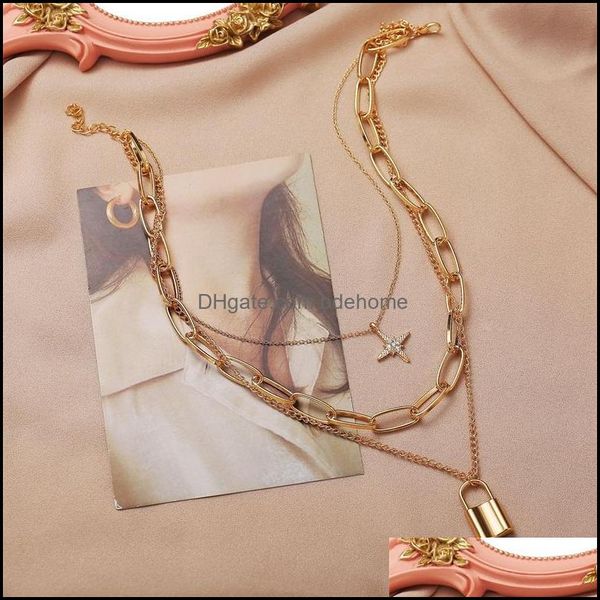 pendant necklaces pendants jewelry necklace 2021 mti-layer retro eight star lock thick chain female jewlery for women wholesale collares 7, Silver
pendant necklaces pendants jewelry necklace 2021 mti-layer retro eight star lock thick chain female jewlery for women wholesale collares 7, Silver