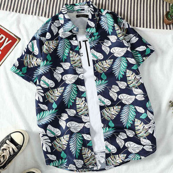 mens hawaiian style coco leaf flower summer vacation short sleeve shirts y220411, White;black
mens hawaiian style coco leaf flower summer vacation short sleeve shirts y220411, White;black