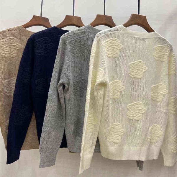 designer clothing cd flower wool cashmere round neck long sleeve heavy industry embroidery hollow knitted sweater women's autumn, White
designer clothing cd flower wool cashmere round neck long sleeve heavy industry embroidery hollow knitted sweater women's autumn, White