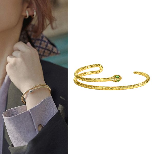 women bracelet evil eye snake fashion designer jewelry cuff charm bangle punk accessory on hand personalized metal beautiful stainless steel, Golden;silver
women bracelet evil eye snake fashion designer jewelry cuff charm bangle punk accessory on hand personalized metal beautiful stainless steel, Golden;silver