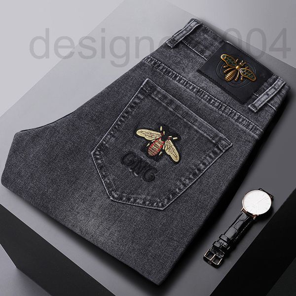 men's jeans designer 2021 spring and summer little bee tide brand new jeans men's grey slim personality elastic leg straight pants, Blue
men's jeans designer 2021 spring and summer little bee tide brand new jeans men's grey slim personality elastic leg straight pants, Blue