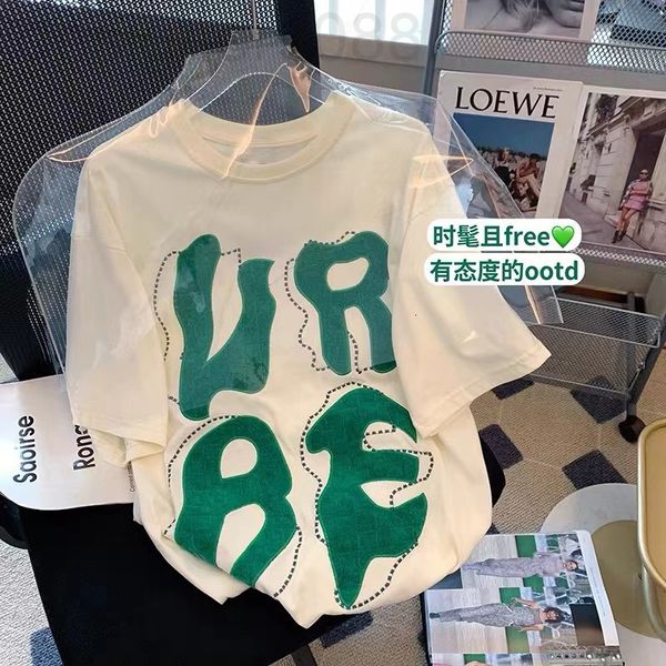 women's t-shirt designer american towel embroidered letters short sleeve t-shirt women's summer new loose ins national fashion des, White
women's t-shirt designer american towel embroidered letters short sleeve t-shirt women's summer new loose ins national fashion des, White