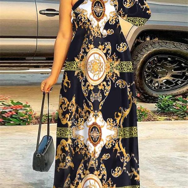 plus size holiday one shoulder sundress women maxi dress vonda long sleeve floral printed pleated casual vestido 220601, Black
plus size holiday one shoulder sundress women maxi dress vonda long sleeve floral printed pleated casual vestido 220601, Black