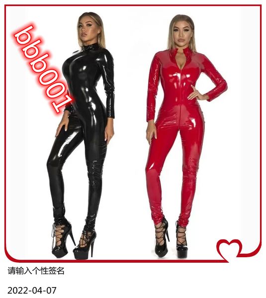 pu latex catsuit women black red wetlook faux leather jumpsuits shinning costume zipper open crotch canvas, Black;white
pu latex catsuit women black red wetlook faux leather jumpsuits shinning costume zipper open crotch canvas, Black;white