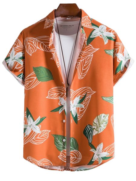 men random tropical print shirt without tee d16t#, White;black
men random tropical print shirt without tee d16t#, White;black