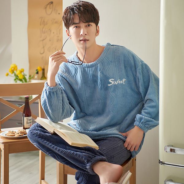 men's sleepwear winter flannel pajamas for men thick pajama male warm pajam 220823, Black;brown
men's sleepwear winter flannel pajamas for men thick pajama male warm pajam 220823, Black;brown