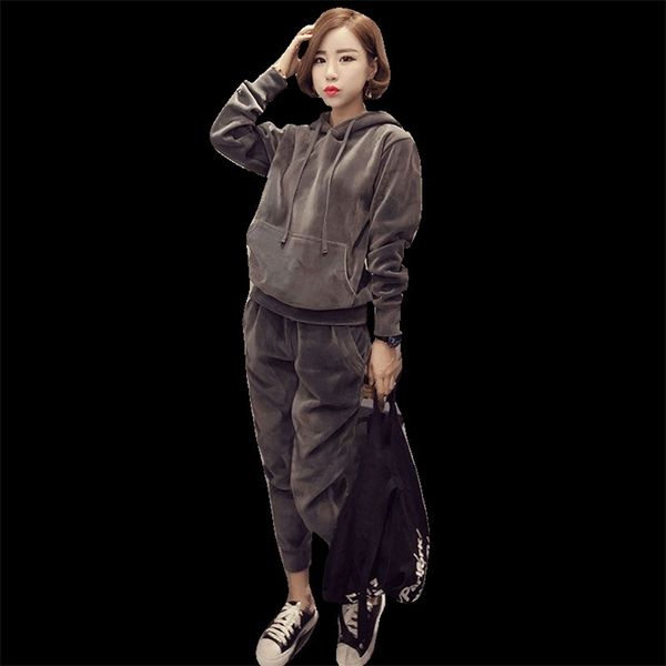 women's costumes plus size gold velvet sports suit 2020 fashion autumn and winter plus velvet casual sweater 2 piece set women lj201119, White
women's costumes plus size gold velvet sports suit 2020 fashion autumn and winter plus velvet casual sweater 2 piece set women lj201119, White