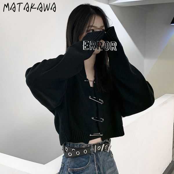 autumn korean loose short knitted sweater black retro sweaters coat women cardigans 210506, White
autumn korean loose short knitted sweater black retro sweaters coat women cardigans 210506, White