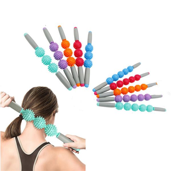 anti cellulite massager stick anti cellulite trigger point body foot face leg slimming massage muscle roller 220712