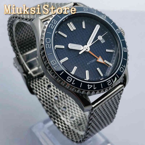 bliger 41mm men's luxury gmt mechanical watch sapphire glass ceramic bezel blue dial luminous waterproof automatic watchh425, Slivery;brown
bliger 41mm men's luxury gmt mechanical watch sapphire glass ceramic bezel blue dial luminous waterproof automatic watchh425, Slivery;brown