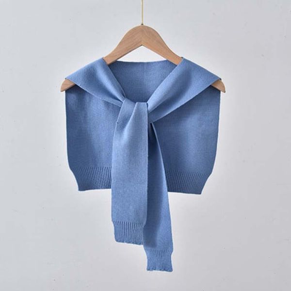 korean woolen knit warm shawl wraps winter female blouse fake collar cape knotted scarf solid color neck guard scarve o44, Blue;gray
korean woolen knit warm shawl wraps winter female blouse fake collar cape knotted scarf solid color neck guard scarve o44, Blue;gray