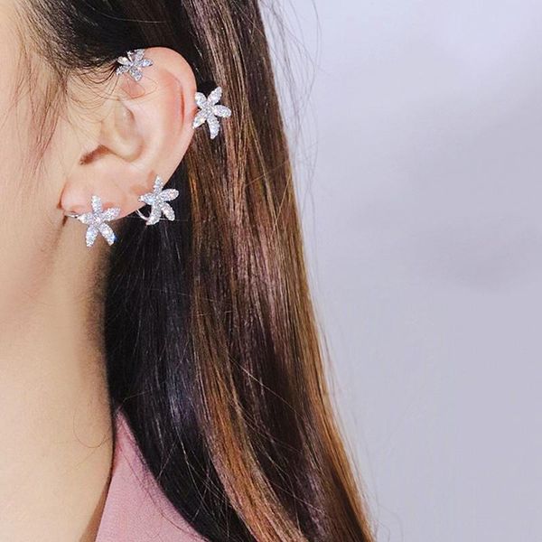 clip-on & screw back sweet inlay zircon star flower ear bones clip women's earrings cuff for lady jewelry no piercing, Silver
clip-on & screw back sweet inlay zircon star flower ear bones clip women's earrings cuff for lady jewelry no piercing, Silver