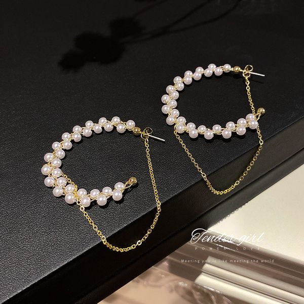 925 silver needle south korea dongdaemun stylish and simple personality earrings pearl earrings online influencer refined design eardrop, Golden
925 silver needle south korea dongdaemun stylish and simple personality earrings pearl earrings online influencer refined design eardrop, Golden