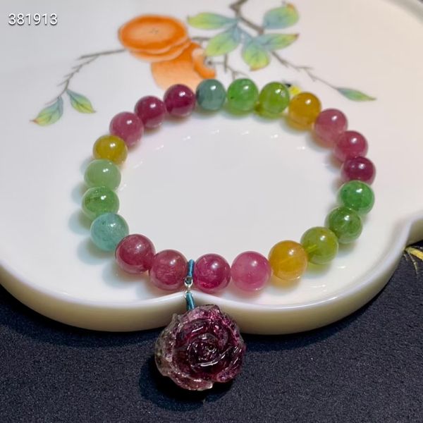 natural colorful tourmaline clear round beads bracelet 8.6mm red tourmaline flower pendant women men jewelry aaaaaaaa, Silver
natural colorful tourmaline clear round beads bracelet 8.6mm red tourmaline flower pendant women men jewelry aaaaaaaa, Silver