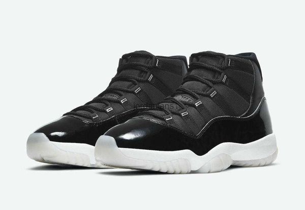 jumpman 11 jubilee 25th anniversary basketball shoes real carbon fiber 11s blackclear-white-metallic silver women/men outdoor sneakers with