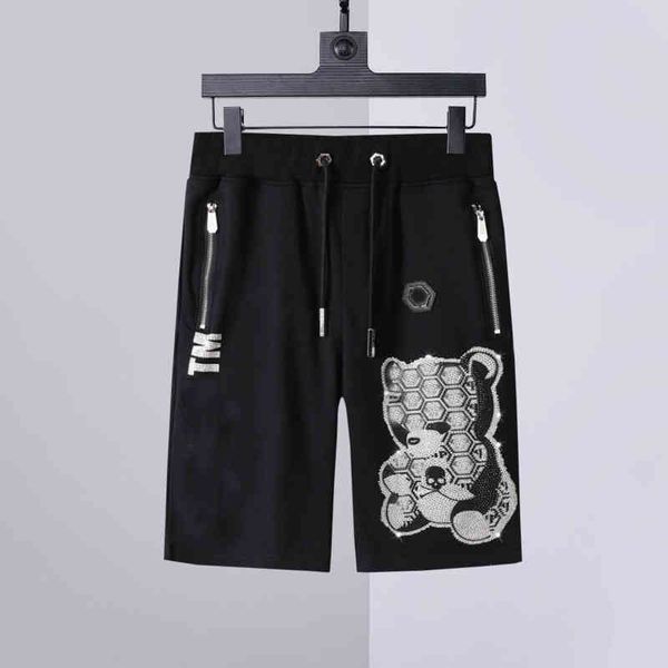 men's shorts pp bear drill casual short summer fashion cropped trousers loose large size phillip plain men pants beach pantss, White;black
men's shorts pp bear drill casual short summer fashion cropped trousers loose large size phillip plain men pants beach pantss, White;black