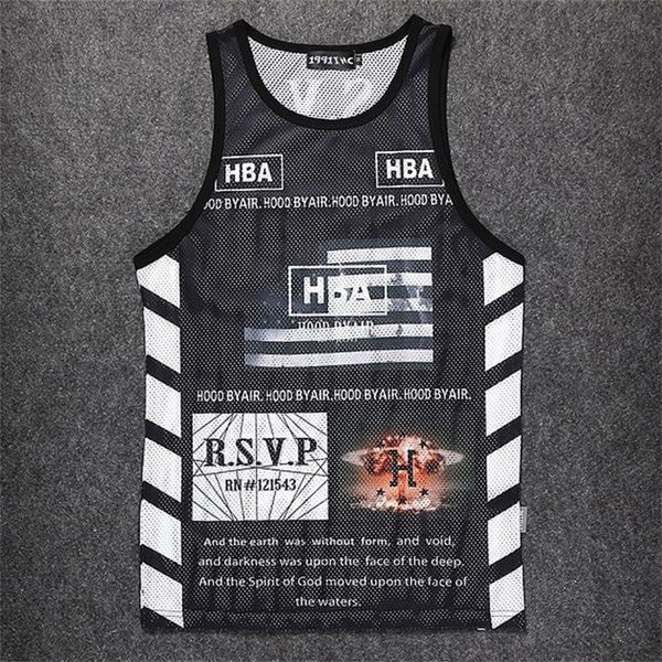 alisister hba men/women tank summer hip hop vest rsvp hba 69 sleeveless 3d t shirt harajuku tank xxl, White;black