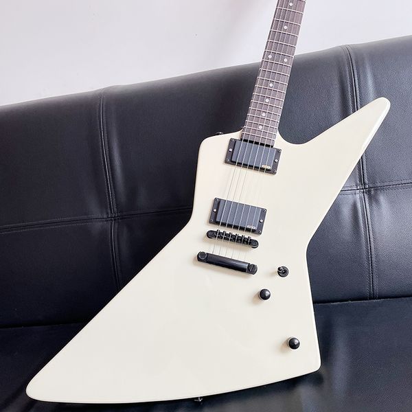 guitar cream white explore version electric quitar black hardware factory direct active emg pickups
guitar cream white explore version electric quitar black hardware factory direct active emg pickups