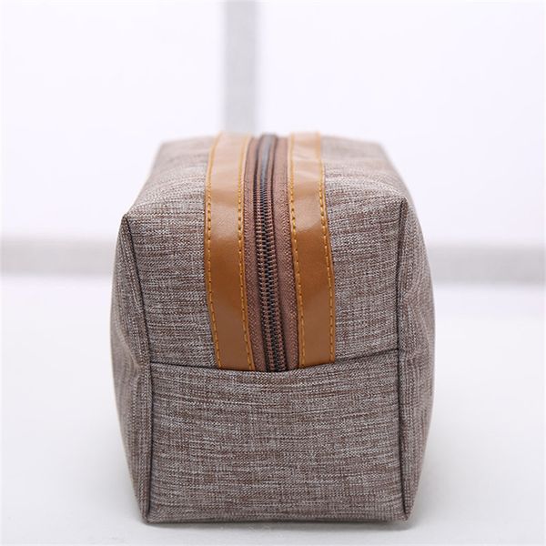 

Myyshop Portable Cosmetic Bag Simple Square Bags Commute Storage Customized Logo Zipper Handbag Home Furnishing M61182, Burgundy