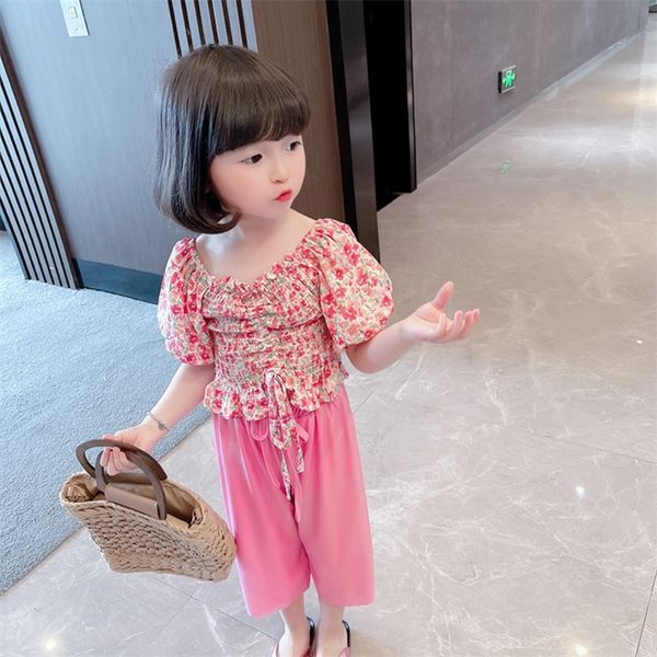 girls clothes floral tshirt short girl clothes casual style girl outfit summer children's costume 210412, White
girls clothes floral tshirt short girl clothes casual style girl outfit summer children's costume 210412, White
